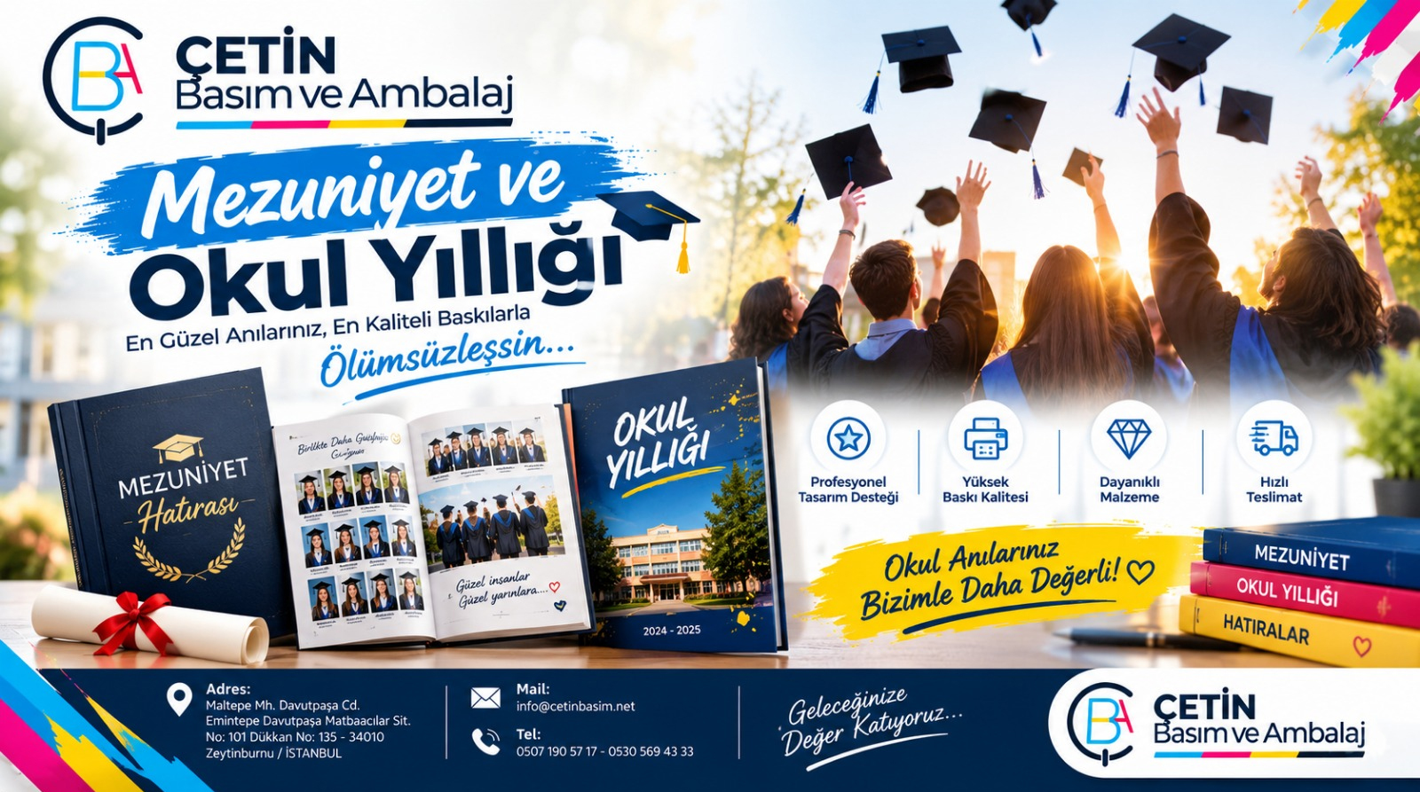 Çetin Basım ve Ambalaj - Mezuniyet Yıllıkları